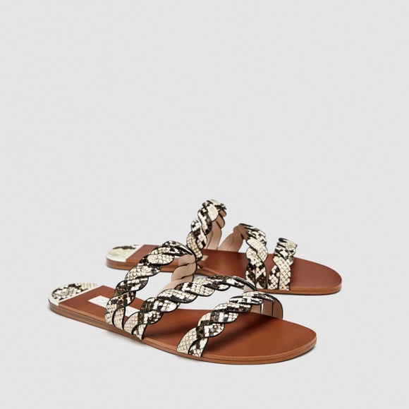 zara snakeskin sandals